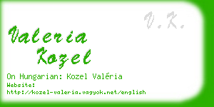 valeria kozel business card